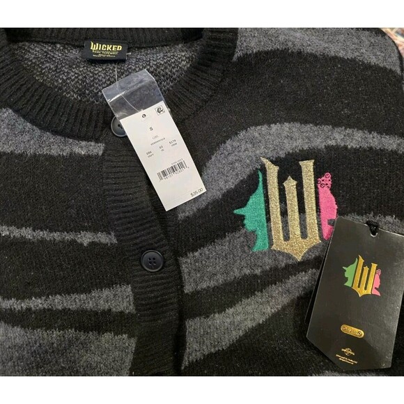 Wicked Graphic Black Button Cardigan, Target x Paul Tazewell Women's S - Picture 3 of 3